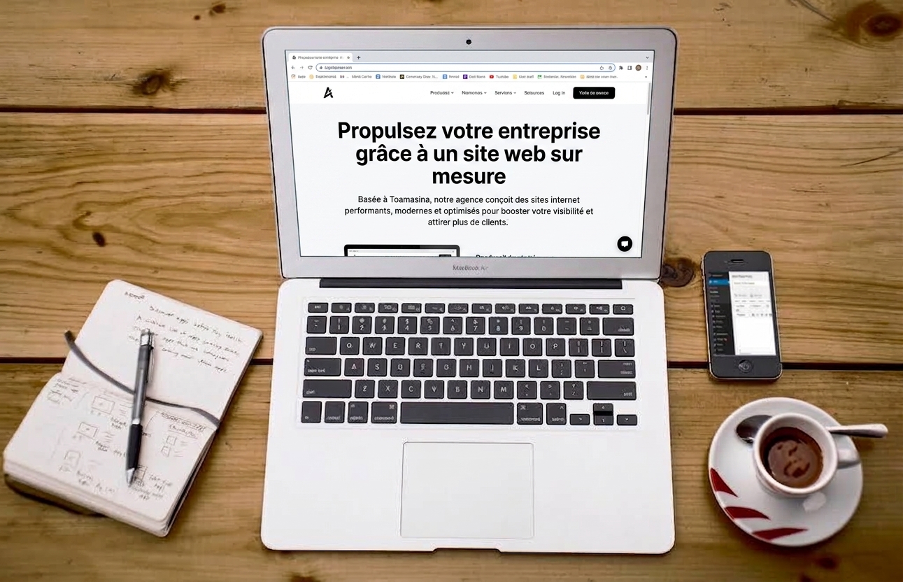 Assistant virtuel à Madagascar : gagnez du temps et développez votre activité laptop avec extrait site web